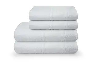 Toalha Pinta E Borda Para Banho 70x140 Branco CAMESA Ref F9934