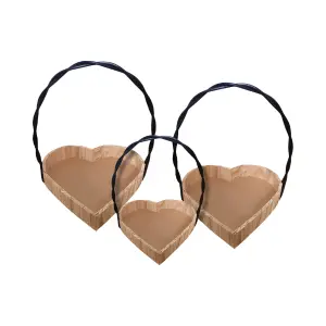 Coração com Alça de Madeira Ref. M48, M49, M50 - Elis Artesanatos