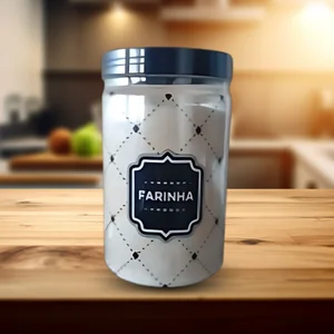 Potes de Mantimentos Farinha 1700ml Ref. 5491 - Organização e Praticidade Plásticos Ideal