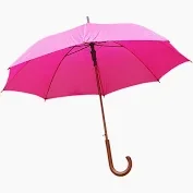 Guarda chuvas varao de madeira nylon pongee liso mz-329 Pink