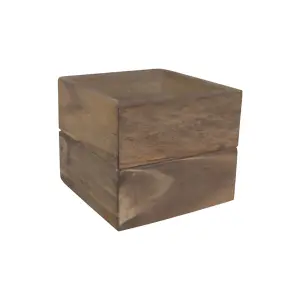 Cachepô Quadrado Marrom Ref. 100022 - Elis Artesanatos