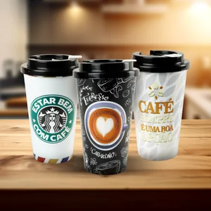 Copo Café 440ml Plásticos Ideal – Resistente, Leve e Perfeito para Bebidas Quentes