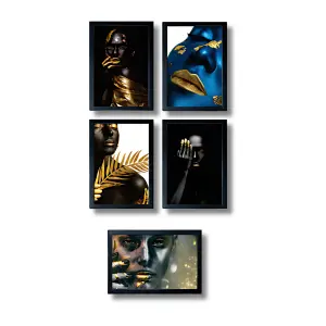 Quadros Africanas Laqueadas 2cm Medidas 30x40cm Ref. 832