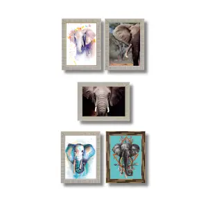 Quadros Elefantes FM 2cm Medidas 30x40cm Ref. 782