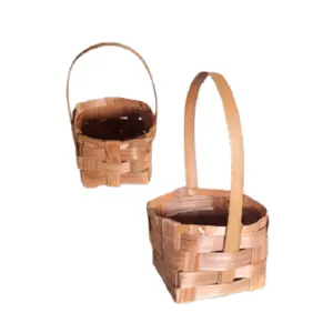 cesta arranjo de bambu quadrado 6cm /8cm e rendondo 10cm/12cm