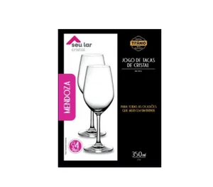 TAÇA DE CRISTAL 350ML KIT C/4 SEU LAR