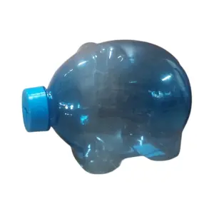 Cofre Pig Azul Neon Ref. ID3145 Plásticos Ideal – Diversão e Incentivo para Economizar