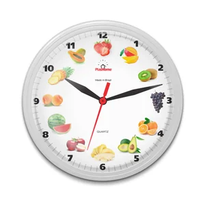 Relógio de parede Ômega Fruta Branco