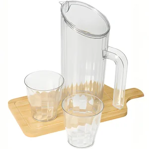 KIT JARRA + 4 COPOS LILA HOME LH457 – Praticidade e Elegância para Sua Mesa