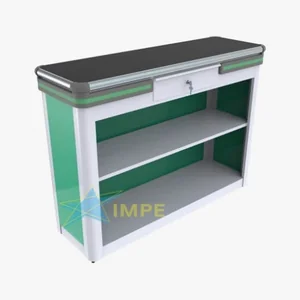 Balcão Fiscal Luxo - 130cm - Tampo em Borracha