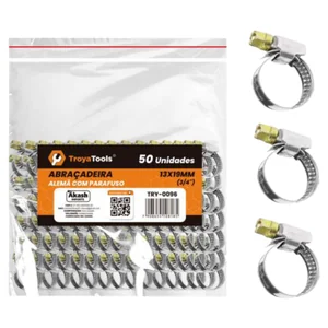 Abraçadeira Alemã com Parafuso 3/4” Akash Imports TRY-0096 – Alta Resistência e Durabilidade
