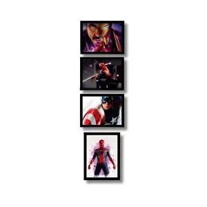 Quadros Super Heróis Laqueadas 2cm Medidas 30x40cm Ref. 272