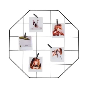 Painel para Fotos Preto Octagonal Linha Decoração Azzo