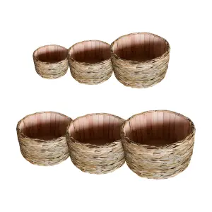 Cachepôs em Fibra de Taboa Ref. T1 a T6 - Elis Artesanatos