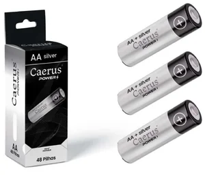 Pilha Caerus Power AA Silver Tubo com 48 pilhas