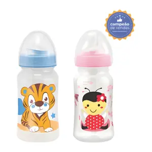 Copo Cristal Bico Silicone Antivazamento 270ml