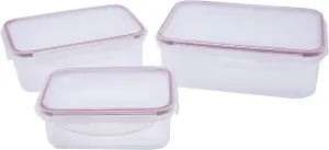 Euro Home - Conjunto Pote Hermético Retangular 3 Peças - PLA3697-VM