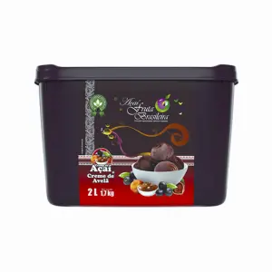 Pote 2 litros – 1,7 kg Açaí com Creme de Avelã C/4 un Fruta Brasileira