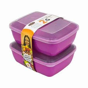 CJ 2G Retangular Color 1,3L Tampa Transparente Ref. 64