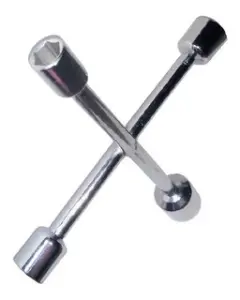 Chave Cruzeta 10-12-14-17mm Ref. SQ3320 SQ Resistente E Ideal Para Troca De Rodas Automotivas