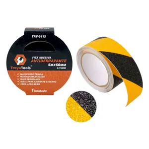 Fita Adesiva  Antiderrapante  5Mx50mm Akash Imports TRY-0113 – Alta Resistência e Durabilidade