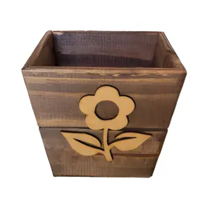 Cachepo cone de pinus pote Marrom 11 Ref. 100699 - Elis Artesanatos