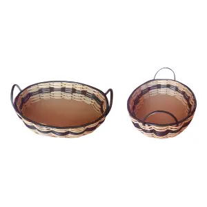 Bandeja de Mesa Oval de Sintético Argila e Banana Ref. S52, S53 - Elis Artesanatos