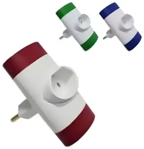 Benjamim 3 Saidas Ref. 271 CELUZ Adaptador Eletrico Pratico E Seguro Para Uso Domestico