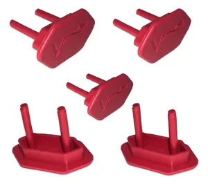 Protetor para Tomada Padrão Novo Vermelho 