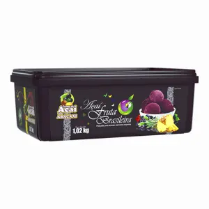 Pote 1,02 kg Açaí Abacaxi C/4 un Fruta Brasileira