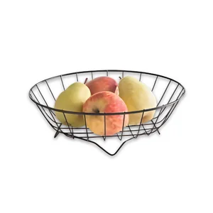 Fruteira Redonda Preto Linha Cozinha Azzo
