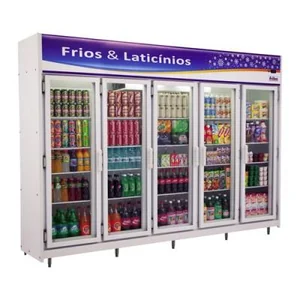 Geladeira Expositor Vertical  para hortfrut e bebidas e iogurte Danone Linha Economic 1720lts RF-024 FRILUX 