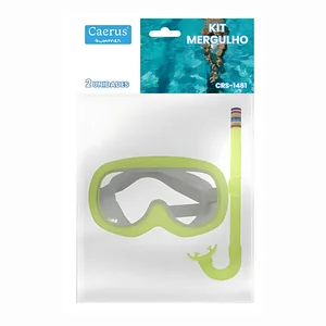 KIT de Mergulho Akash Summer CRS-1482 – Máscara, Snorkel e Nadadeiras Completo para Aventuras Aquáticas