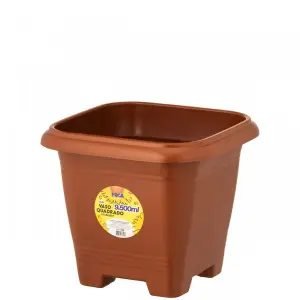Vaso Quad Ceramico 9,5Lts Ercaplast Ref 1350 Ideal Para Decoracao E Jardinagem