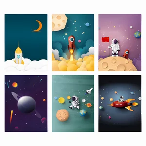 QUADRO ASTRONAUTA LILA HOME LH163 – Decoração Criativa e Moderna para Sua Casa