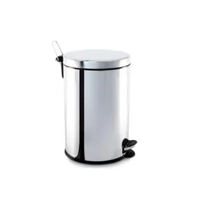 Lixeira inox com pedal e balde 20 litros Ø 30 x 46 cm Lixeira inox com ped BRINOX