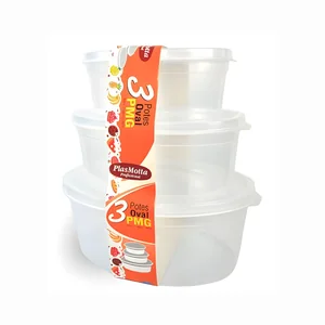 CJ PMG Oval Transparente 1,6L / 1,1L / 600ml PlasMotta Ref. 500/DT