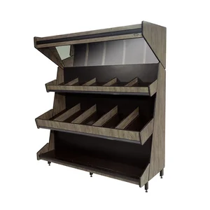 Lateral hortifruti expositor resistente para supermercados em MDF 