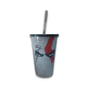 Copo Canudo Game Of War 550 ml Ref. 4720 Plásticos Ideal – Estilo Gamer e Praticidade no Dia a Dia