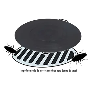 Tampa Ralo de Borracha Preto Utiliplas Ref. 0119