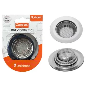 Ralo para Pia 5,4 cm Akash Imports Aço Inox Cozinha Banheiro - Ref. CRS-2845