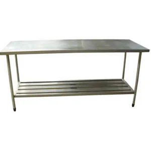 Mesa Aço Inox c/ Prateleira MESA FRITOMAQ