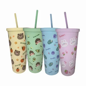 Copo Emoji com Canudo LILA HOME LH513 – Divertido e Prático para Bebidas