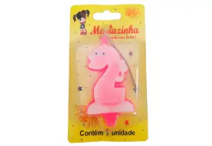 Mariazinha Vela Sorriso Nº 2 Rosa C/10 – Vela Decorativa para Festas e Aniversários