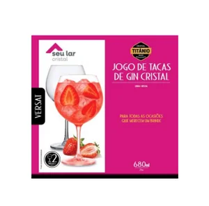 TAÇA DE CRISTAL GIN 680 ML KIT C/2 SEU LAR