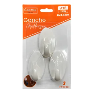 Gancho Multiuso Akash Imports CRS-2326 Suporta Até 2kg Ideal para Cozinha, Banheiro e Quarto