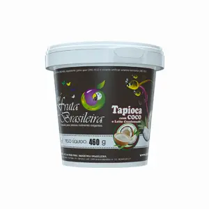 Pote 500 ml – 460 g Creme de Tapioca com Coco e Leite Condensado C/6 un Fruta Brasileira
