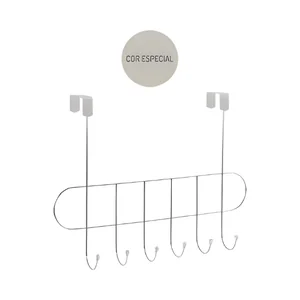 Suporte Multiuso P/ Porta/Box Níquel Linha Organizador Azzo