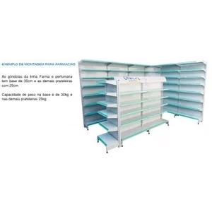 Gôndolas Linha New Plus GÔNDOLAS ÚNICA
