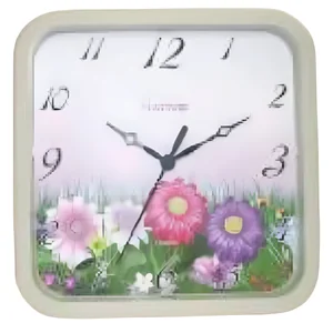 Relógio de Parede Quadrado 24 Horas 22cm - Nativo